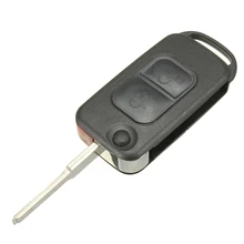 2 кнопки флип дистанционного ключа чехол HU64 лезвие FOB для Mercedes Benz A C E S W168 W202 автомобиля