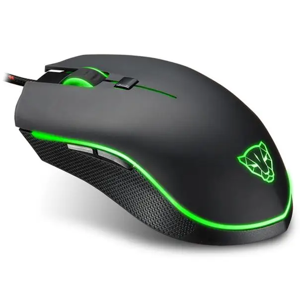 Motospeed V40 4000 Точек на дюйм 6 кнопок дыхание светодиодный Оптическая Проводная Мышь