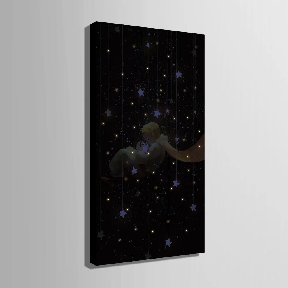 Бесплатная доставка растягивающиеся холщовые принты звезды и мальчик