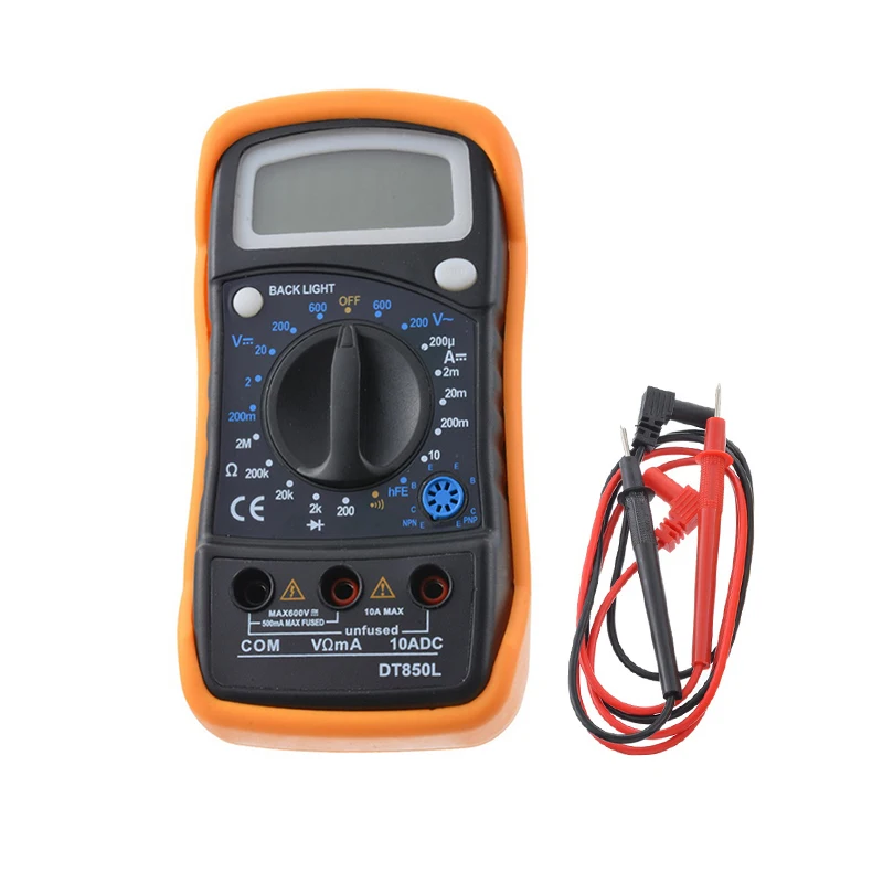 Junejour DT830L/DT850L Ручной цифровой мультиметр AC/DC Амперметр токовые клещи Вольтметр Амперметр мультиметр тестер