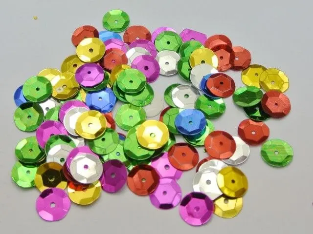 2000 смешанные цвета 10 мм чашки Круглые свободные блестки пайетки шитье Свадебное