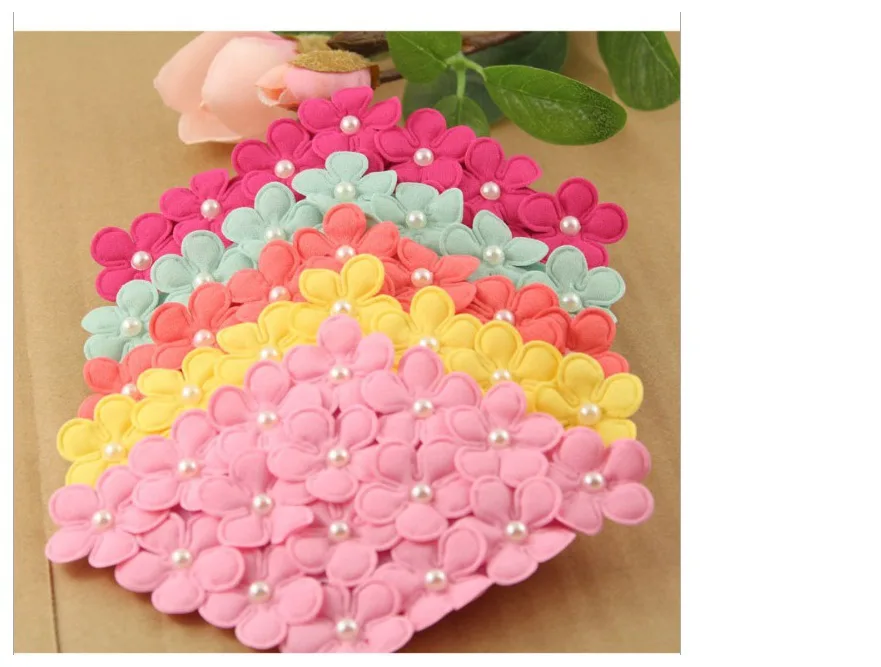 15.7 см ручной работы цветок кластера с жемчугом DIY повязка на голову аксессуары