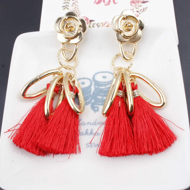 Женские серьги-подвески в этническом стиле 6 цветов | Украшения и аксессуары