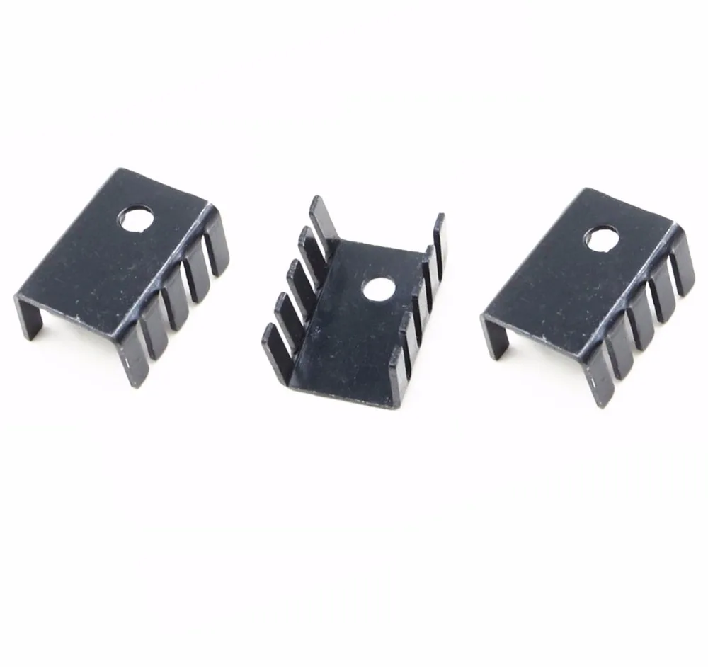 

10PCS TO-220 Heat Sink Black TO220 19x15x10mm IC Heat Sink Aluminum Good