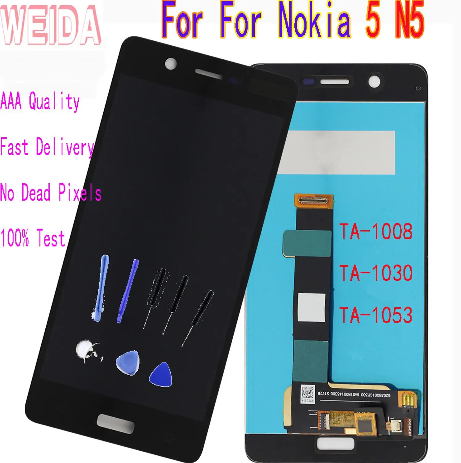 ЖК дисплей WEIDA для Nokia 5 N5 TA 1008 1053 1030 дигитайзер сенсорного экрана в сборе рамка с