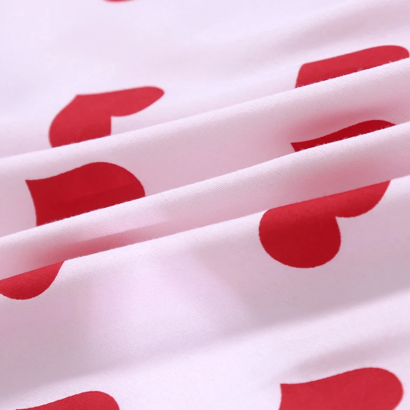 2018 розовый сердечки простой пододеяльник набор полиэстер микрофибра постельное