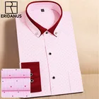 Мужская классическая рубашка в полоску, модная мягкая деловая рубашка с длинными рукавами для отдыха, M568, 2019