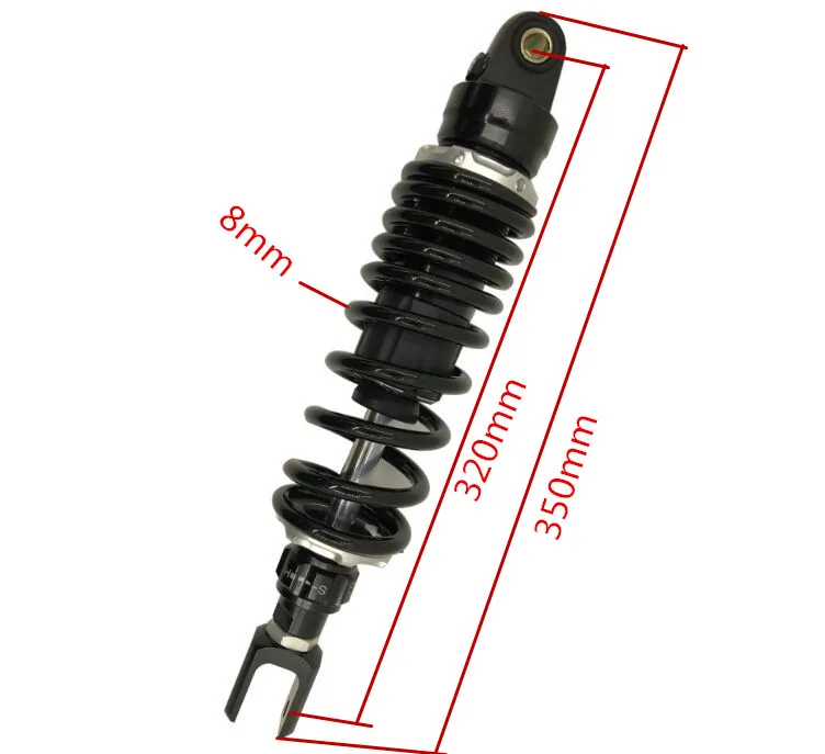 Амортизатор для мотоцикла honda YAMAHA SUSZKUI KAWASAKI 320 мм 330 340 350 360 380 8 мм|Защита от падения|