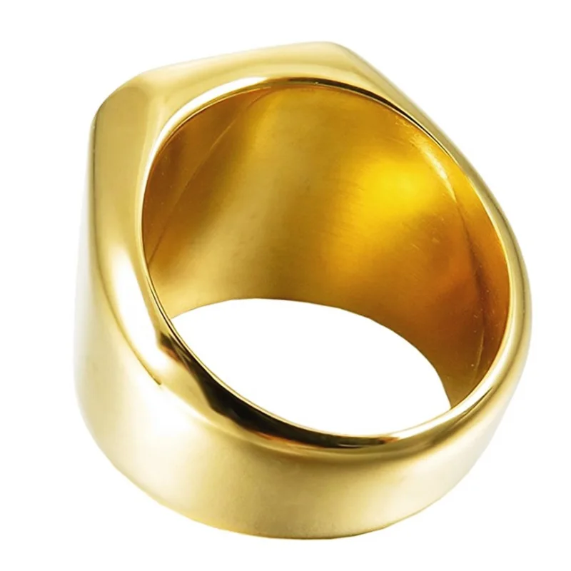 EdgLifU мужское кольцо для мужчин однотонное байкерское из нержавеющей стали 316L