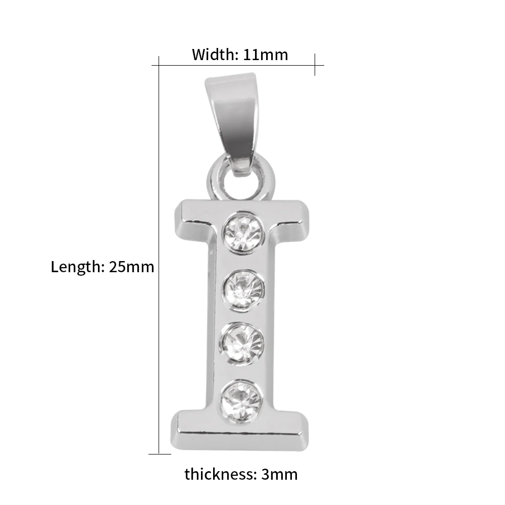5 шт. Кристалл крошечный Щепка Имя короткое ожерелье имя письмо Шарм Подвеска для