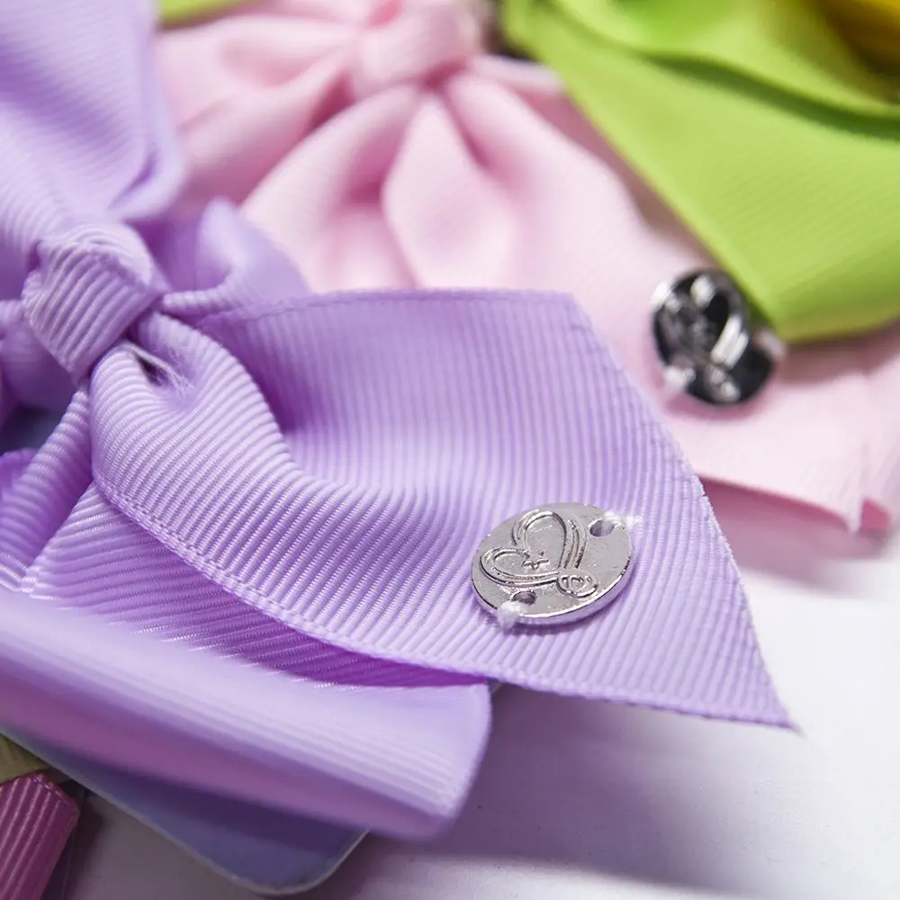 

6 Pieces/Set Clips Kids Big Bow Hair Clips Accessories Girls Colorful Printed Knot Bow Ribbon Hair Clip Headwear