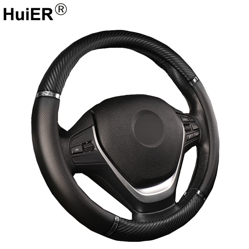 

Huier 5 Colors Universal Car Steering Wheel Cover Wear-resistant Fashion Artificial Leather Car Styling Automobile Car Protector