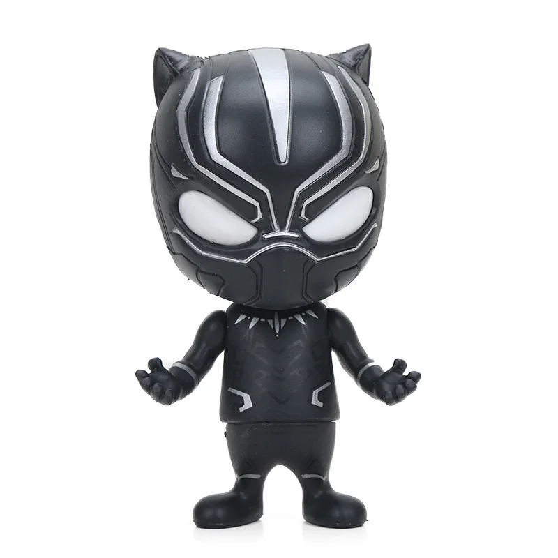 Мини 10 см Marvel игрушки Дэдпул фигурка качающаяся голова 1/10 масштаб предварительно окрашенный Человек-паук Черная пантера Коллекционная модель куклы игрушки
