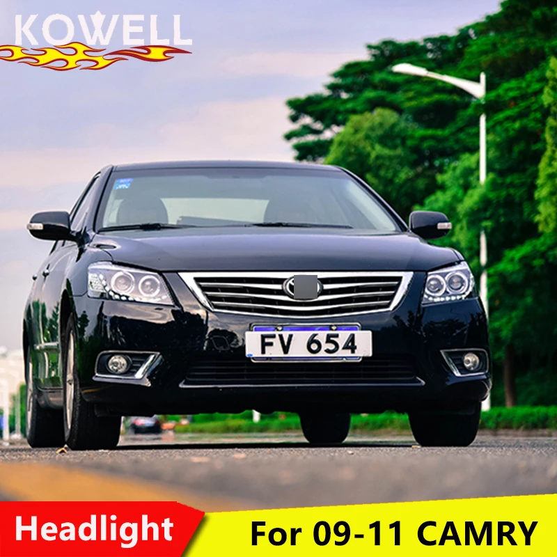 

KOWELL Car Styling Head Lamp Case For Toyota Camry Headlights 2009 - 2011 LED Headlight DRL H7 HID Xenon Low Beam bi-xenon lens