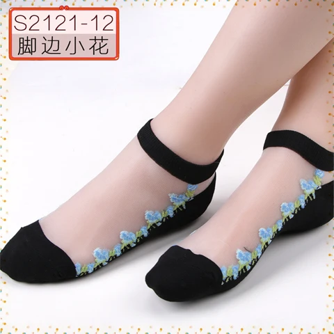 NEST новые женские кружевные сексуальные кружевные шелковые socksA женские сексуальные шелковые колготы с розовым, розовым и коротким прозрачным кружевом - Цвет: 3pairs