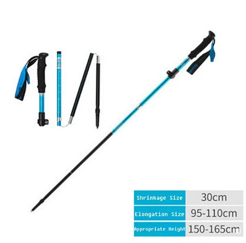 Blue 95-115cm Светильник NatureHike, с ручкой EVA, 5 секций, трость, регулируемая, походные палки, треккинговые палки, удлиненные, для улицы, wandelstok - Цвет: Blue 95-115cm
