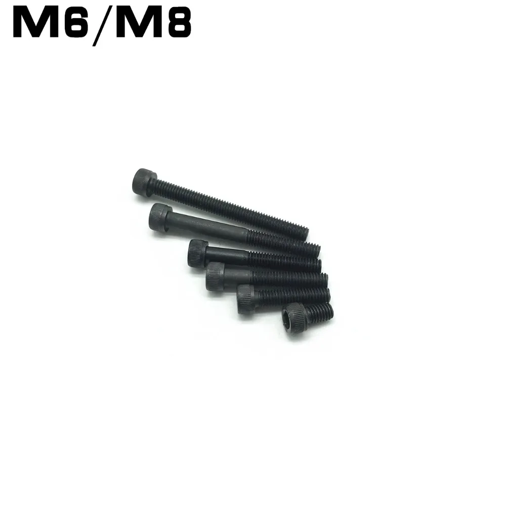 

10PCS M6 M8 DIN912 12.9 Grade Alloy Steel Allen Hex Socket Cap Head Black Screw Bolt Furniture Fastener High Quality