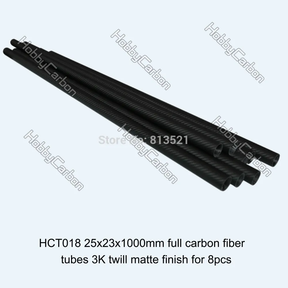 HOBBY CARBON 8 шт. оптовая цена 25x23X1000mm полный 100% углеродное волокно труба из