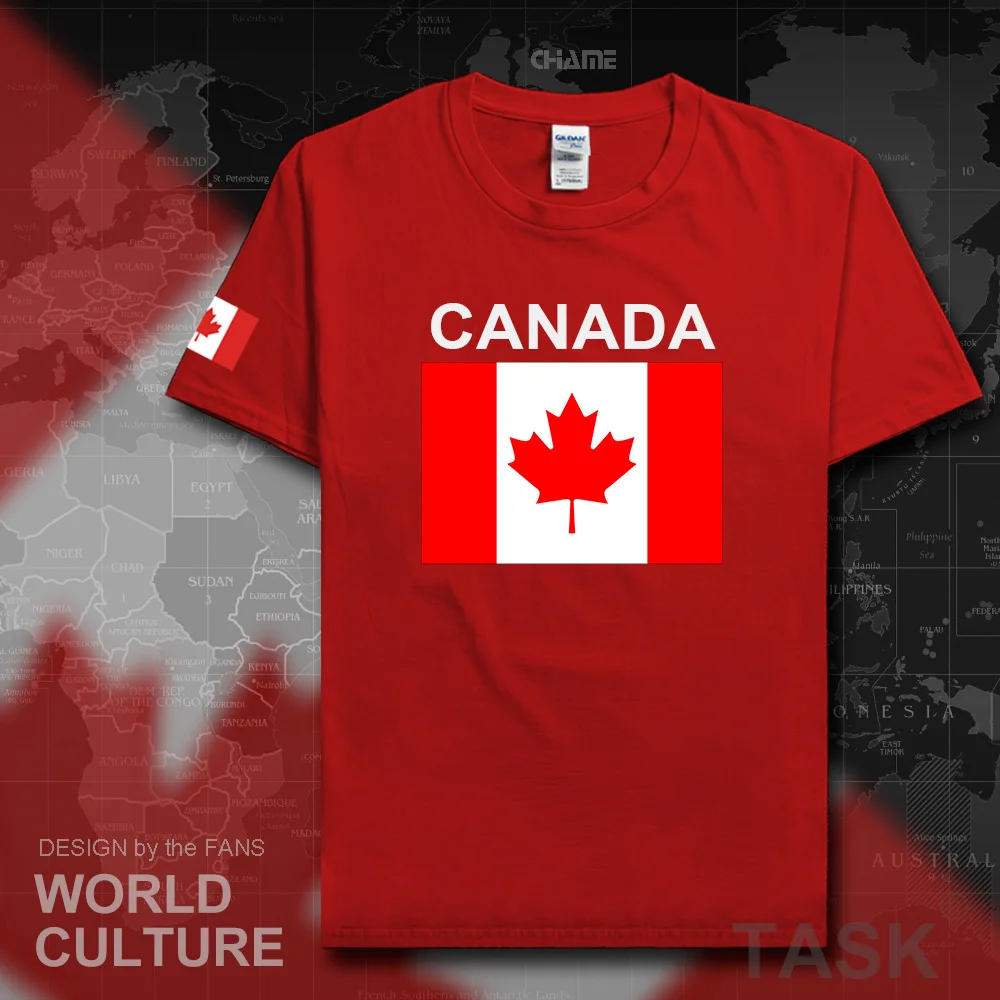 Канадская футболка мужские футболки новинка 2017 из 100% хлопка фанаты национальной