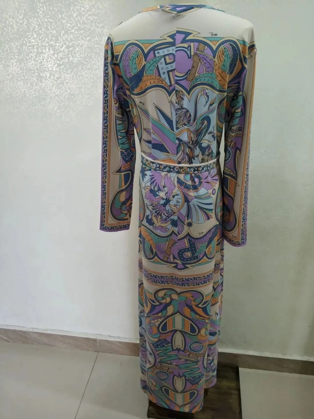 Epucci модные дизайнерские Роскошные Макси-Платья женские с длинным рукавом