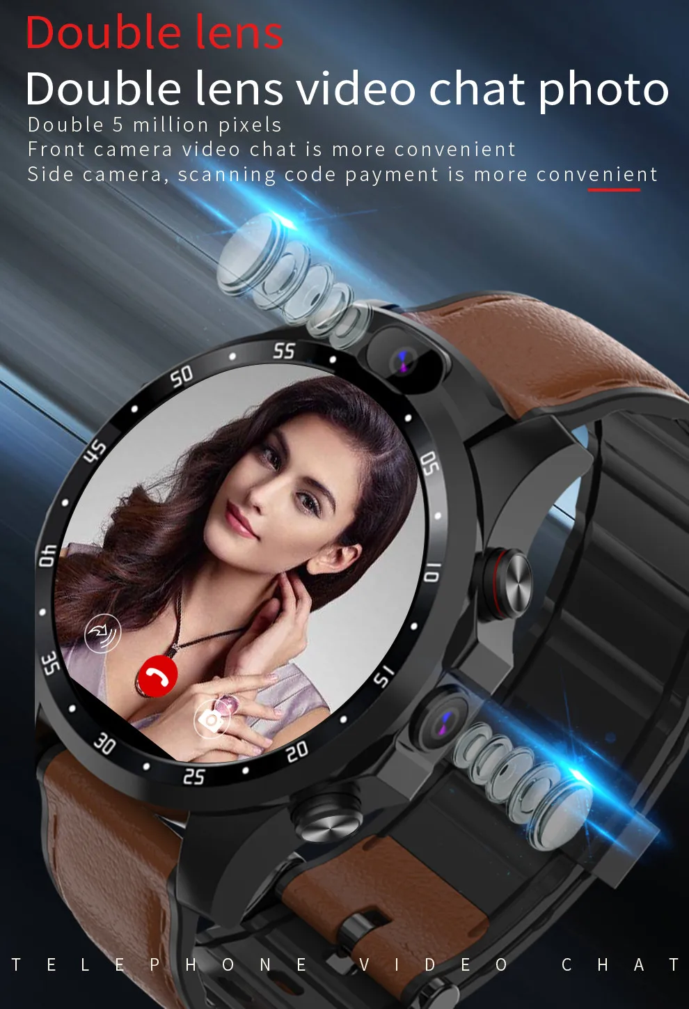 4G Смарт-часы Android-телефон V9 1,6 дюймов AMOLED 3 ГБ+ 32 ГБ фитнес-трекер сердечного ритма 5.0MP+ 5.0Mp две Камеры Спортивные умные часы