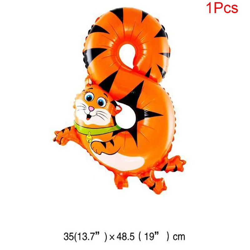 animal 8 1 шт джунгли животные, тигр, Лев, Зебра Обезьяна Жираф корова воздушный гелиевый воздушный шар покрытый фольгой ребенок день рождения украшение на тему зоопарка поставка - Цвет: animal 8