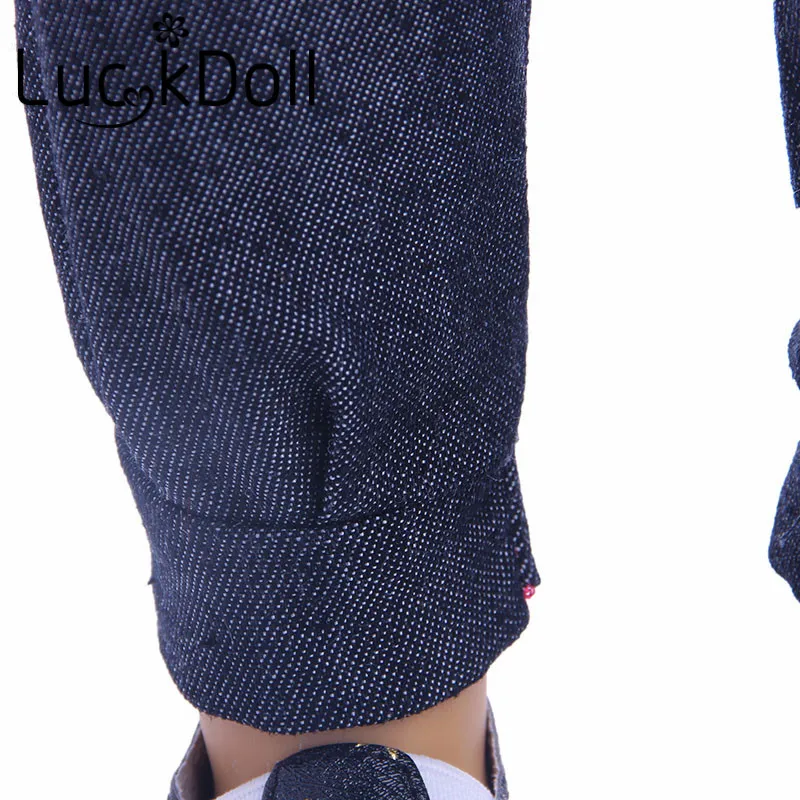 LUCKDOLL джинсовый комбинезон из 2 частей размер 18 дюймов американский 43 см Детская
