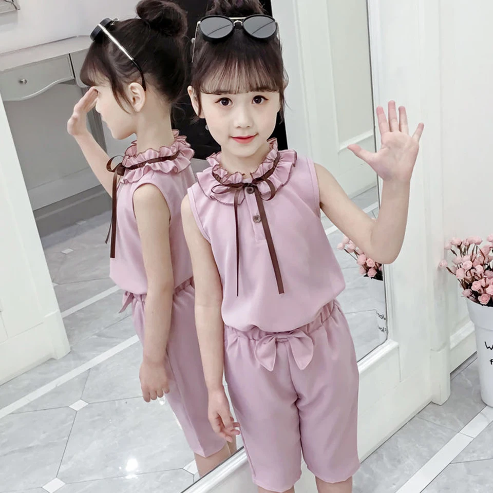 2T 3T 4 6 7 9 12 Yrs Cute Sweet Streetwear Outfits Toddler Kids Baby Girls Clothes Set Summer Tops Short Pants 2 Pieces Sets | Мать и