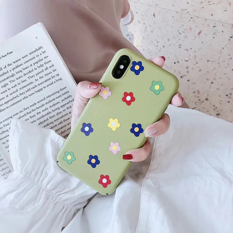 Милые карамельный цвет Защита от солнца цветок телефон чехол для iPhone 7 Puls 6 S 8 X XS XR
