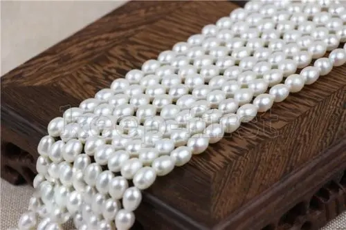 Новые 7-8 мм натуральный белый фиолетовый розовый рис пресноводный жемчуг