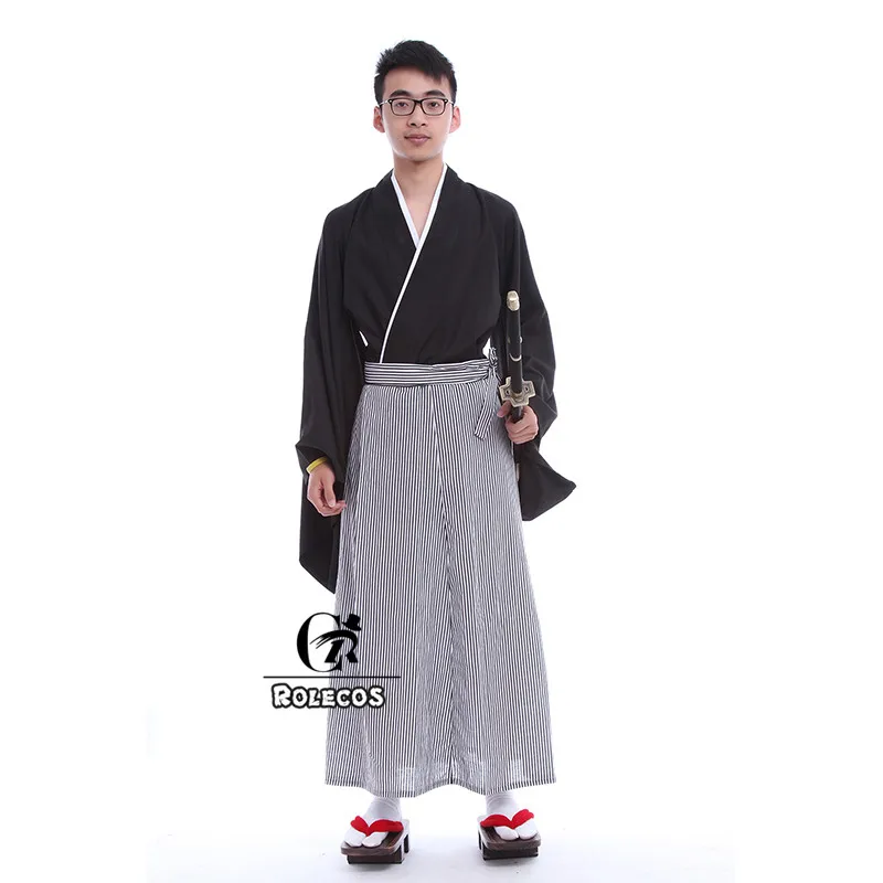 Традиционные японские мужские кимоно ROLECOS с легким поясом оби юката костюмы для