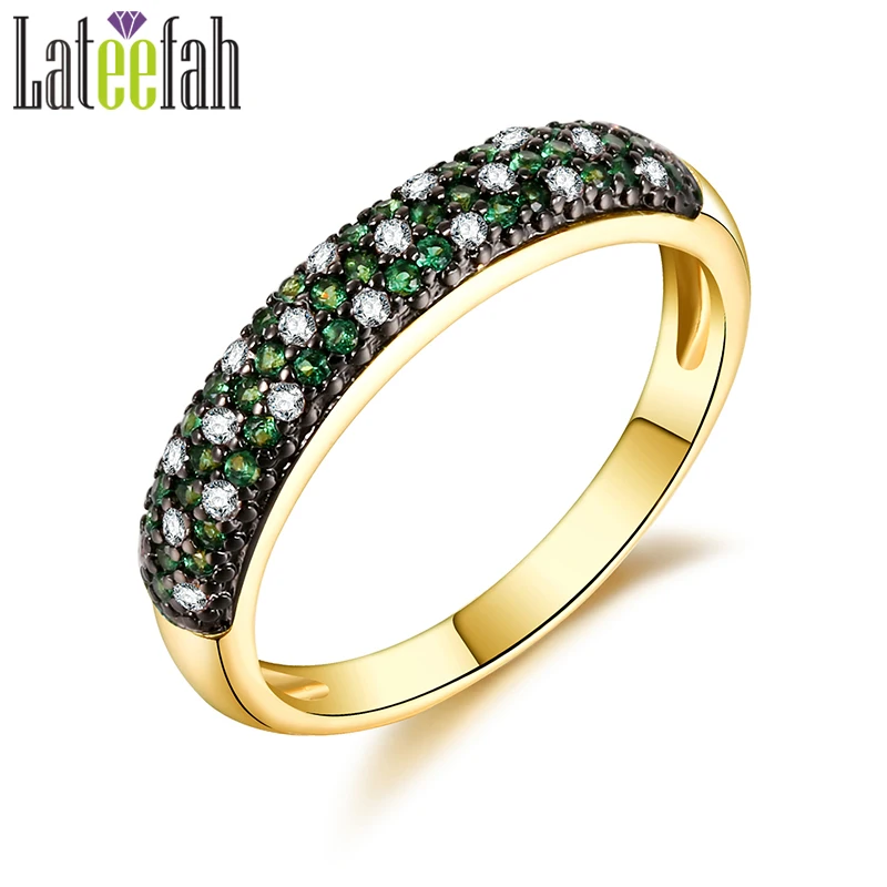 Lateefah Винтаж два тона Цветные кольца для Для женщин зеленый синий и красный цвета