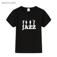 jazz music print t shirt toddler children summer short sleeve tops baby boys girls funny t shirt bass saxophone tops tee