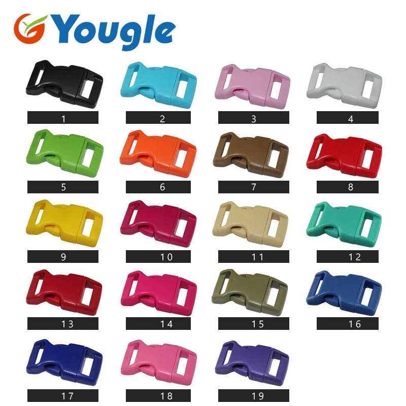 YOUGLE 100 шт 5/8 &quotбоковая выпуклая контурная изогнутая Пряжка для сумки DIY тесьма