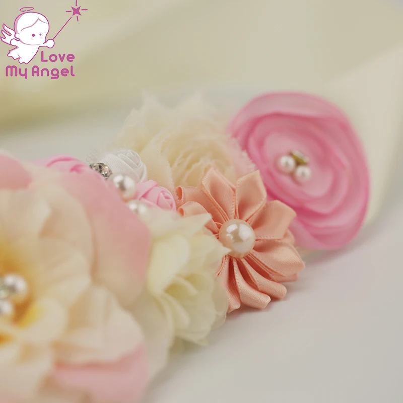 1 шт. светло розовый и слоновой кости цветок пояс для беременных фото реквизит