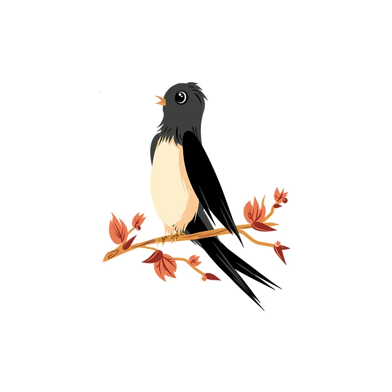 YOJA 18x21 6 см на ветке Забавный Туалет милое животное детская комната Настенный