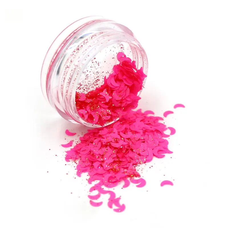 12 шт. яркие цвета полумесяц дизайн ногтей блестки украшение лазерная блестящая