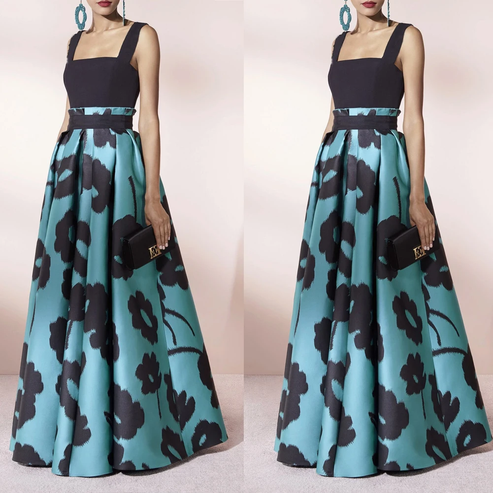 Brand Hot Sellings New Womens Formal Long Chiffon Prom Wedding Maxi Dress Fashion Spaghetti Strap Formal Patchwork Dresses