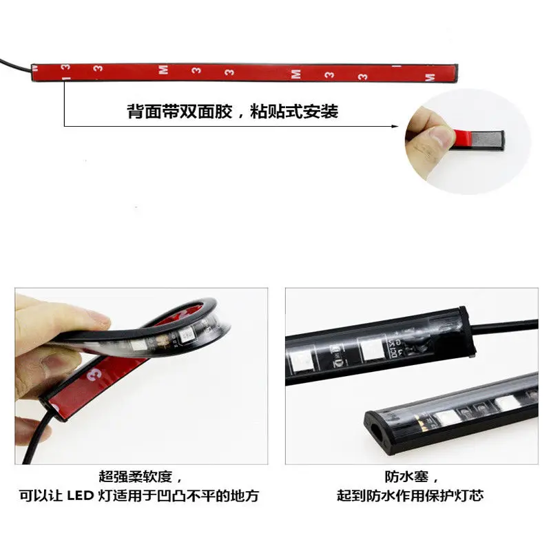 

CAR RGB LED Strip Light Car Interior Decorative Lights Automobile Atmosphere Lamp Remote/Voice/App Control Foot Lamps,USB