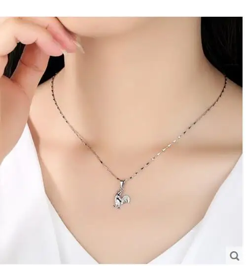 XIA выберите размер курица год Зодиак милая маленькая подвеска в форме петуха