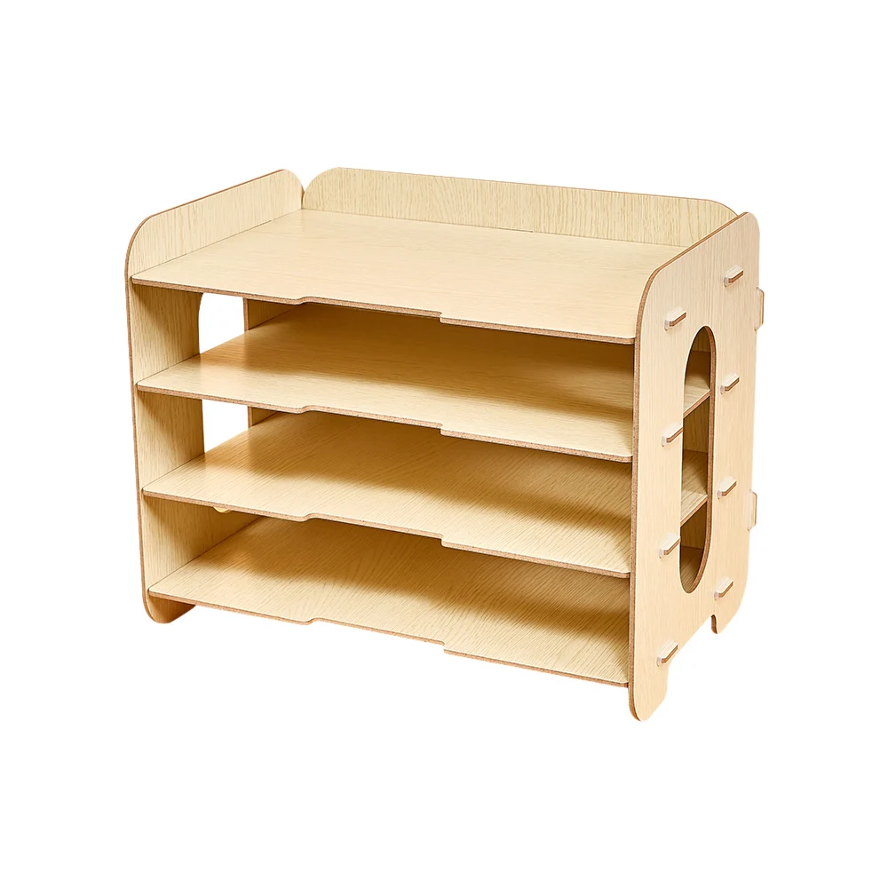 Настольный органайзер офисный аксессуар деревянный держатель для документов