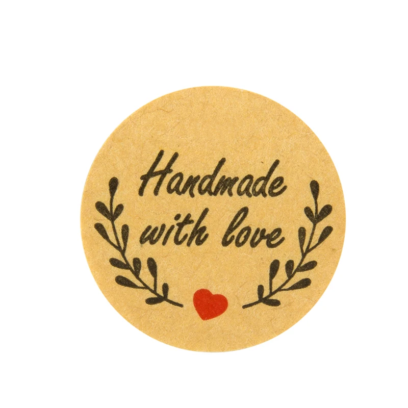 

500pcs olive handmade with love Stickers for party baby shower wedding decoration for weddings sticker kitchen decoration