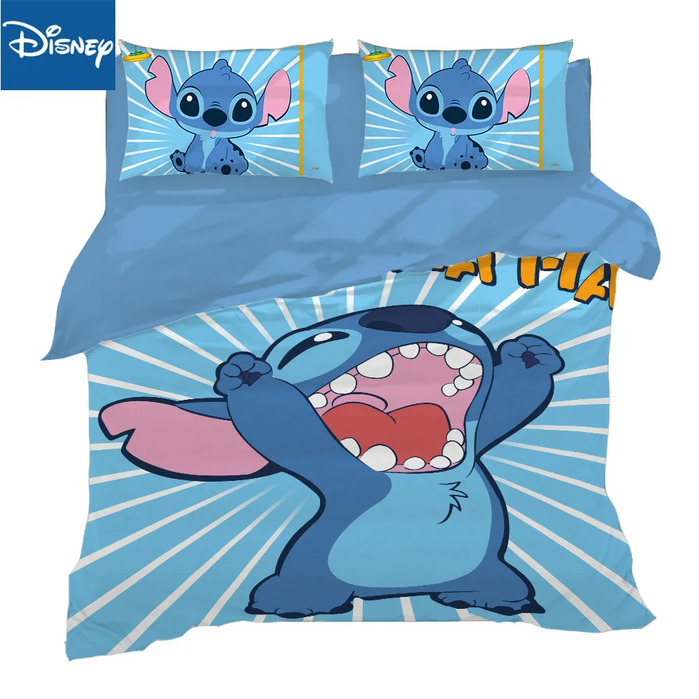 

Комплект постельного белья Disney stitch, комплект из 3 предметов, для детской спальни, украшение, одеяло, королева, домашний текстиль