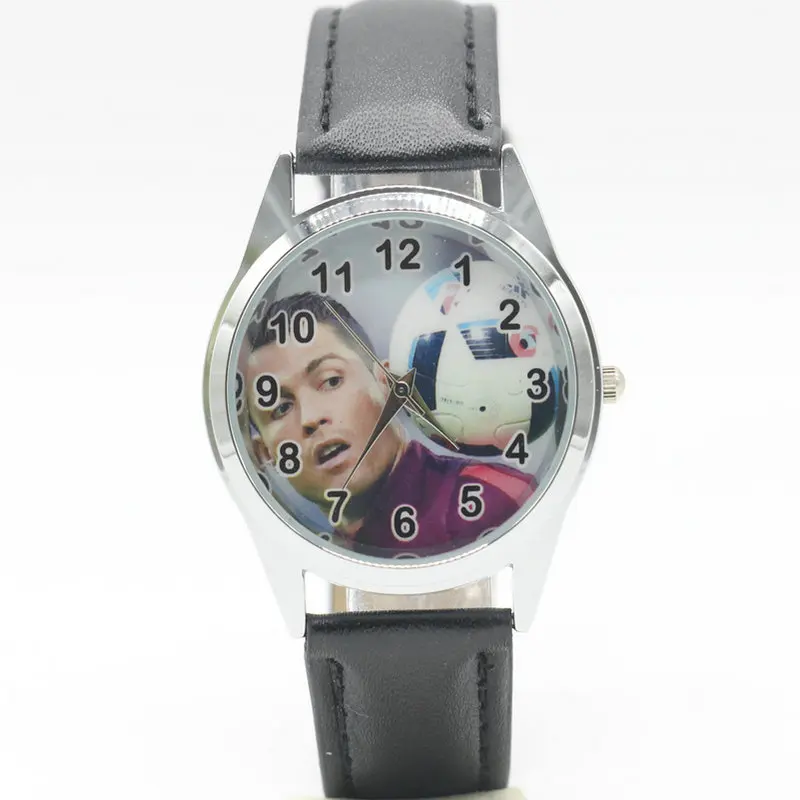 Бесплатная доставка 2017 г. новые детские кварцевые часы с кожаным ремешком и