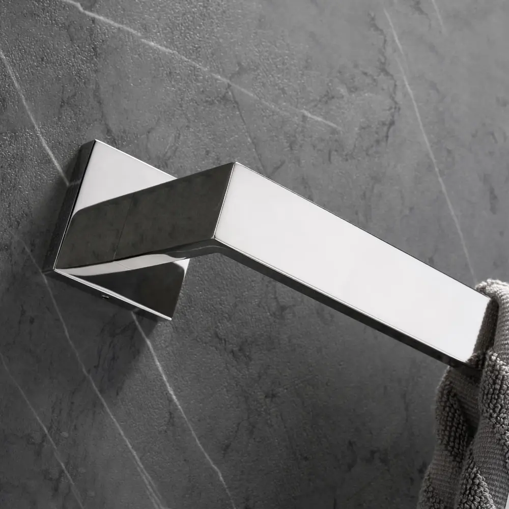 Полированная одинарная вешалка для полотенец из нержавеющей стали SUS 304 черная