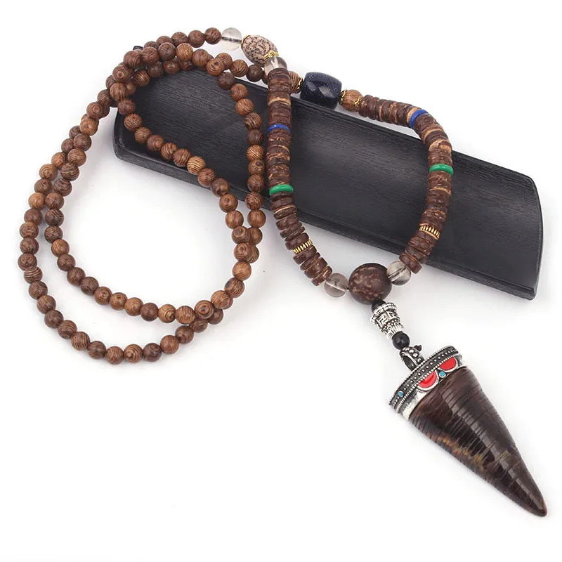 Модное ожерелье evade peace ox horn standard pyrometrict cone этническое длинное винтажное из