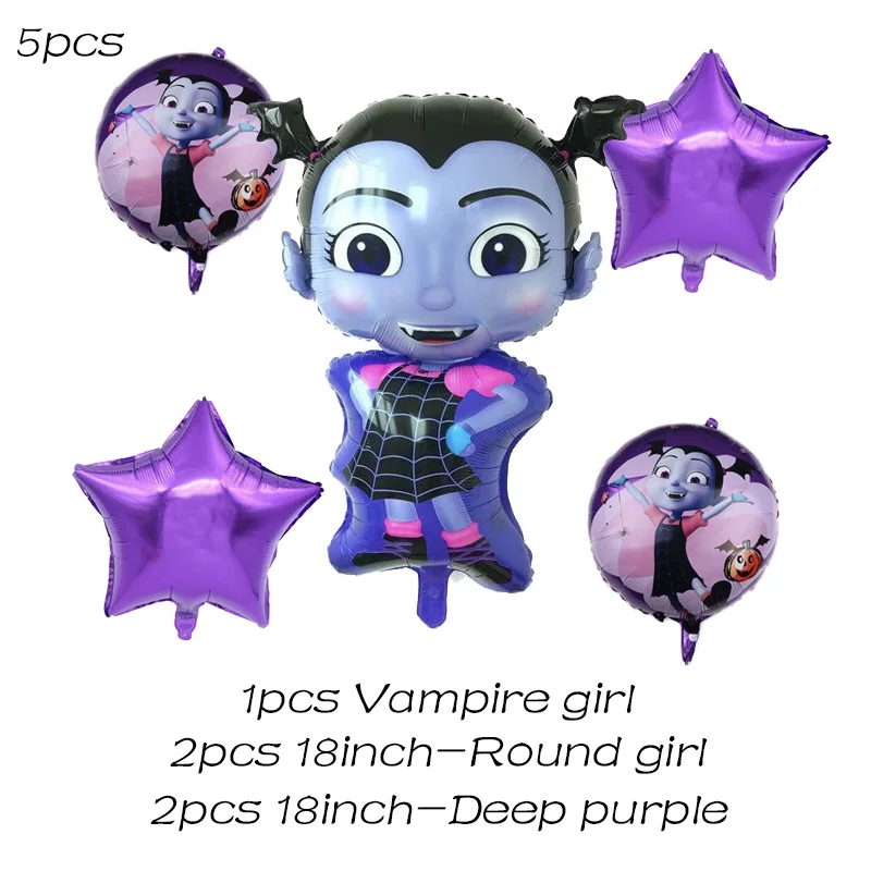 Vampirina девушка Theame с днем рождения одноразовая посуда тарелки чашки воздушный шар соломинка детский душ принадлежности для девочек