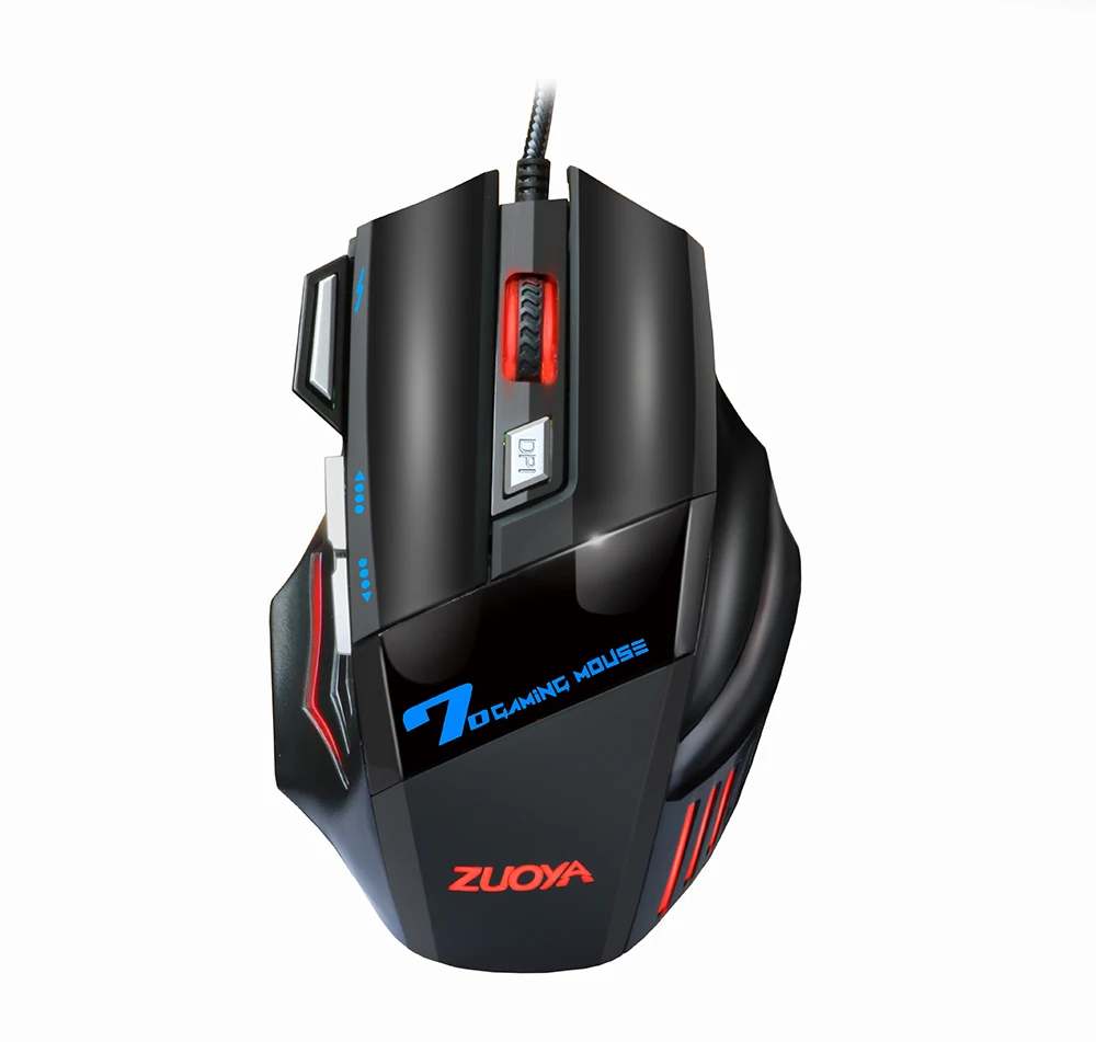 ZUOYA, игровая мышь 5500 dpi, 7 кнопок, светодиодный, оптическая, проводная, USB мышь, мыши, игровая мышь, бесшумная/звуковая мышь для ПК, компьютера, Pro Gamer