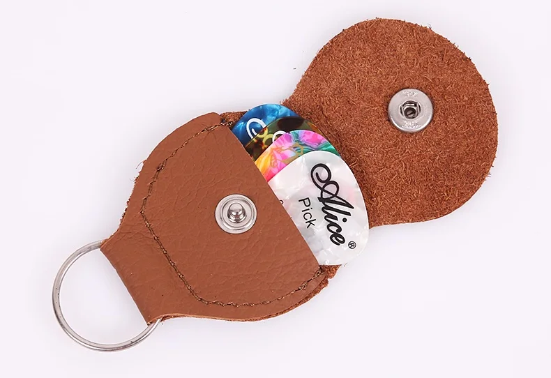 5 шт. кожаный металлический держатель для гитары чехол хранения медиатора сумка