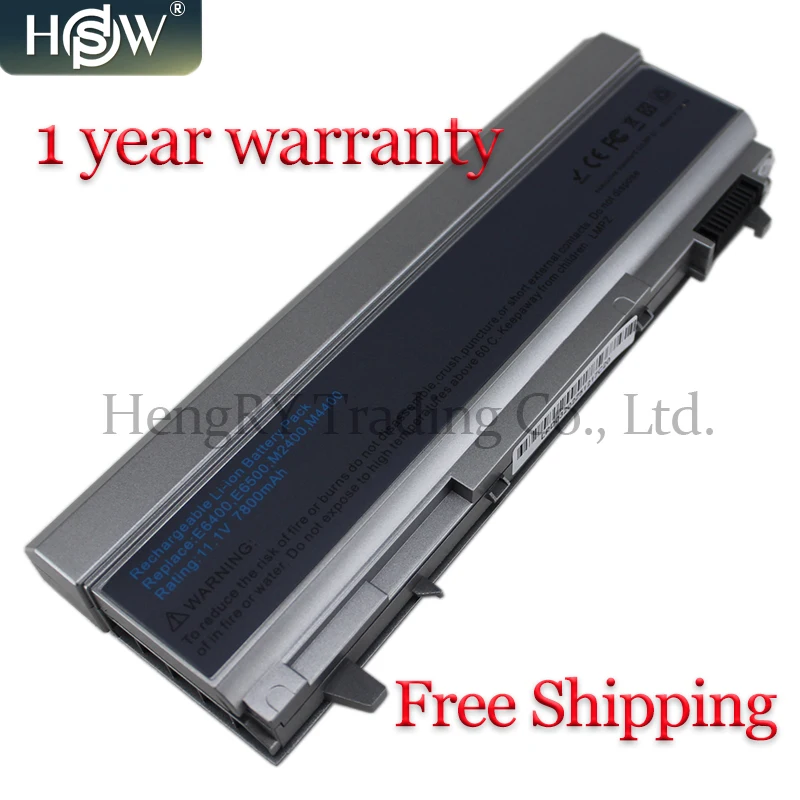 Аккумулятор HSW 7800 мач для ноутбука dell Latitude E6400 M2400 E6410 E6510 E6500 M4400 M4500 PT436 PT437 KY477 KY265 KY266
